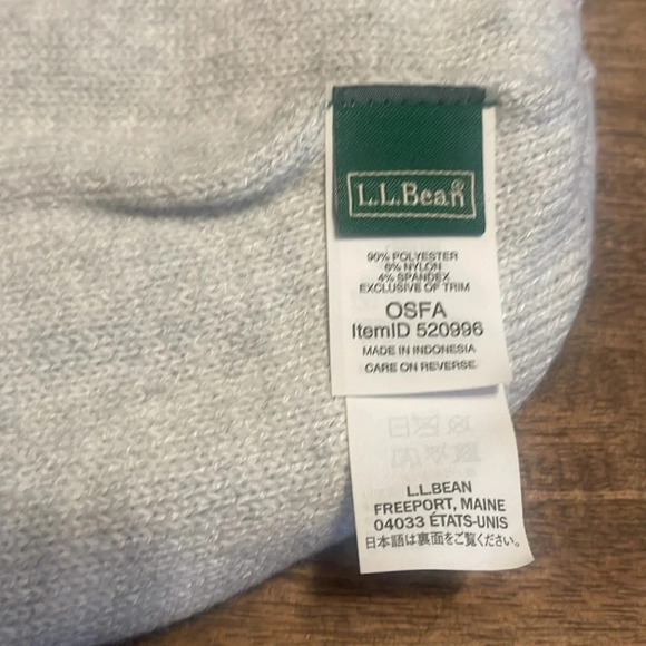 Ll bean light gray ribbed stocking cap hat unisex men’s women’s winter - Picture 4 of 6